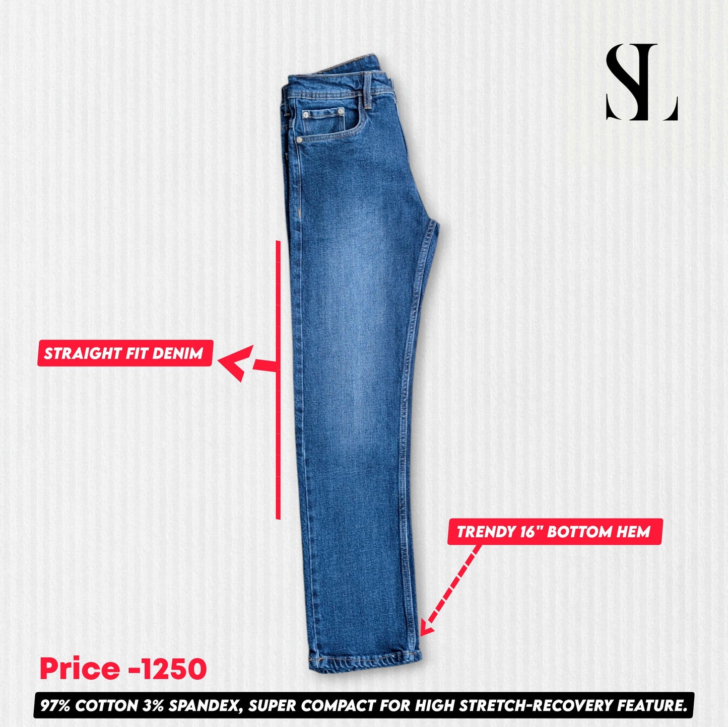 𝗣𝗿𝗲𝗺𝗶𝘂𝗺 𝗦𝘁𝗿𝗮𝗶𝗴𝗵𝘁-𝗙𝗶𝘁 𝗗𝗲𝗻𝗶𝗺 𝗳𝗼𝗿 𝗠𝗲𝗻